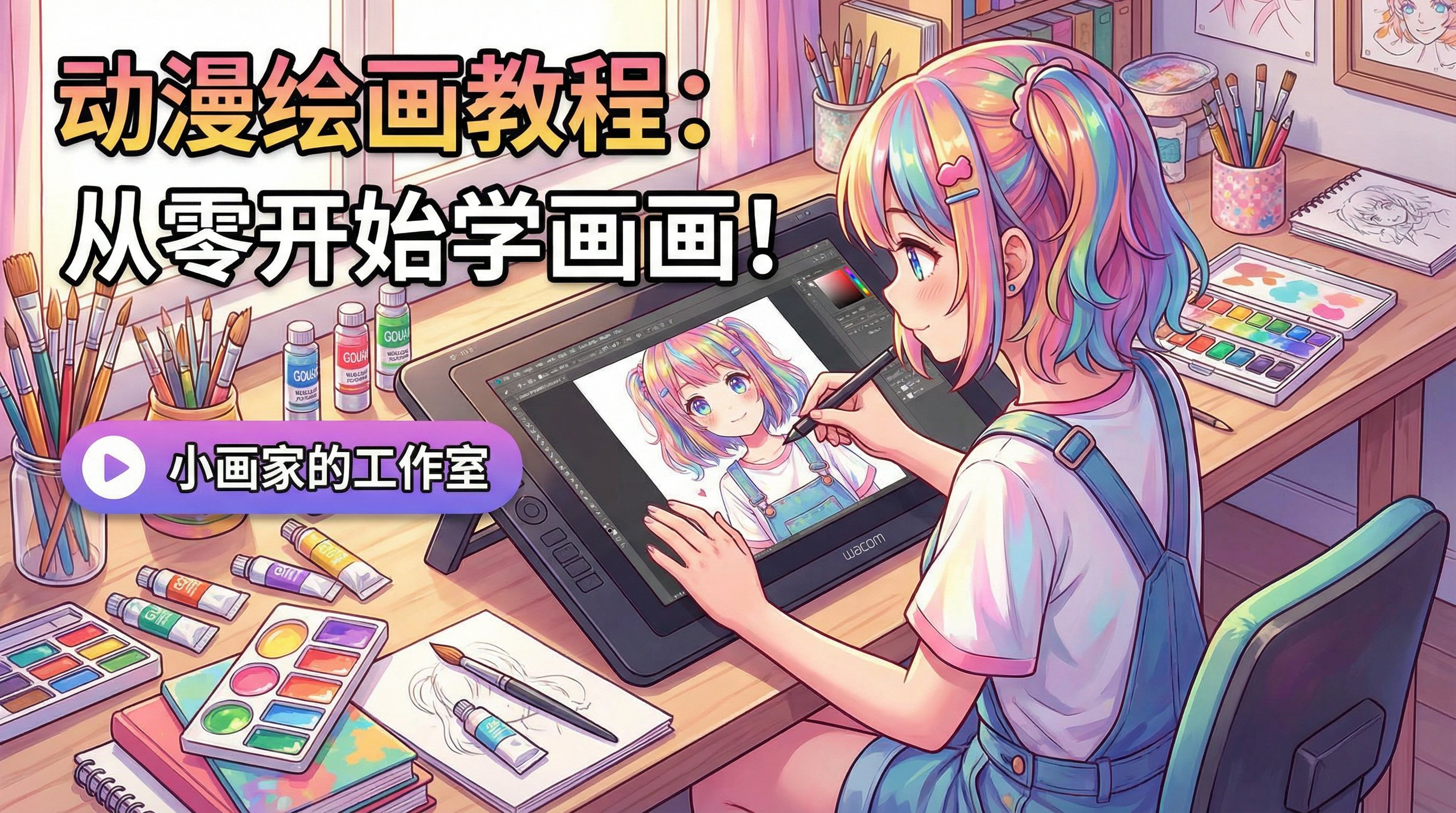 黄色仓库绘画教程视频